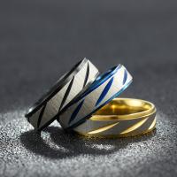 Hombres de acero inoxidable anillo del dedo, chapado, Joyería & diverso tamaño para la opción & para hombre, más colores para la opción, Vendido por UD