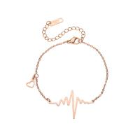 Stainless Steel Jewelry Bracelet plated fashion jewelry & for woman rose gold color 16+5cm Sold Per Approx 6.29 Inch Strand