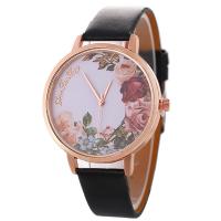 Women Wrist Watch Stainless Steel with PU Leather Adjustable & for woman nickel lead & cadmium free Sold By Lot