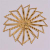 Brass Jewelry Pendants Triangle DIY & hollow original color nickel lead & cadmium free Sold By Bag