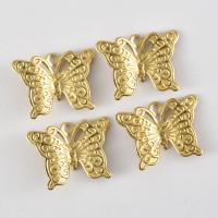 Brass Jewelry Pendants, Butterfly, original color, nickel, lead & cadmium free, 8.70x11.50x0.50mm, Hole:Approx 1mm, 50PCs/Bag, Sold By Bag