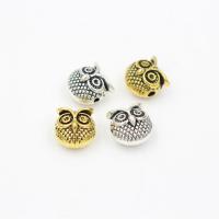 Tibetan Style Animal Beads, Owl, plated, more colors for choice, nickel, lead & cadmium free, 11mm, Hole:Approx 2mm, 20PCs/Bag, Sold By Bag