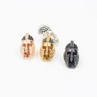 Tibetan Style Jewelry Beads, Helmet, plated, micro pave cubic zirconia, more colors for choice, nickel, lead & cadmium free, 11-12mm, Hole:Approx 2mm, 10PCs/Bag, Sold By Bag