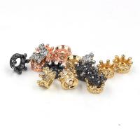 Rhinestone Zinc Alloy Beads Crown plated with rhinestone nickel lead & cadmium free Approx 3mm Sold By Bag