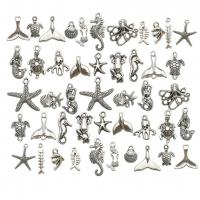 Zinc Alloy Pendants plated DIY & mixed silver color nickel lead & cadmium free 15mm  Sold By Lot