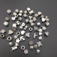 Zink Legierung Perlen Schmuck, Zinklegierung, plattiert, DIY & gemischt, Silberfarbe, frei von Nickel, Blei & Kadmium, 9x10mm, 2Taschen/Menge, 60PCs/Tasche, verkauft von Menge