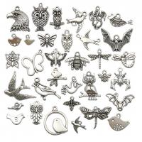 Tibetan Style Pendants, plated, DIY & mixed, nickel, lead & cadmium free, 15mm, 2Bags/Lot, 100PCs/Bag, Sold By Lot