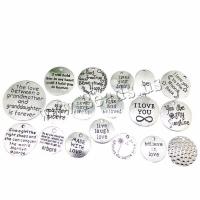 Zinc Alloy Pendants plated DIY & mixed silver color nickel lead & cadmium free 20mm  Sold By Lot