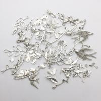 Zinc Alloy Pendants plated DIY & mixed silver color nickel lead & cadmium free 16mm  Sold By Lot