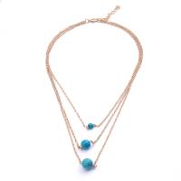 Tibetan Style Necklace, with turquoise, plated, multilayer & for woman, more colors for choice, nickel, lead & cadmium free, Sold By Strand