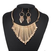 Zinc Alloy Jewelry Sets earring & necklace plated 2 pieces & for woman nickel lead & cadmium free Sold By Set