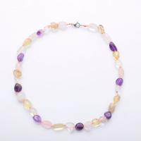 Quartz Necklace, fashion jewelry & Unisex & different styles for choice, Sold Per Approx 15.75 Inch Strand
