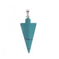 Gemstone Pendants Jewelry with Zinc Alloy silver color plated Sold By Lot