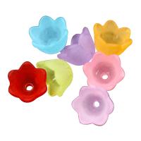 Acrylic Hair Stick Findings, Flower, frosted, more colors for choice, 6x10mm, Approx 2350PCs/Bag, Sold By Bag