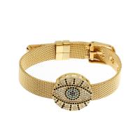 Cubic Zirconia Micro Pave Brass Bracelet gold color plated Unisex & micro pave cubic zirconia nickel lead & cadmium free Sold Per Approx 7.5 Inch Strand