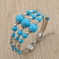 Zinc Alloy Bracelet with turquoise plated for woman nickel lead & cadmium free Sold By Strand
