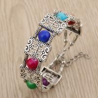 Zinc Alloy Bracelet with turquoise plated for woman nickel lead & cadmium free Sold By Strand