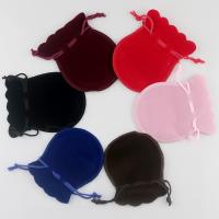 Velveteen Drawstring Bag, portable & durable, more colors for choice, 70x90mm, 100/Lot, Sold By Lot