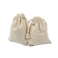 Cotton Drawstring Bag portable & durable & fashion jewelry beige 50/Lot Sold By Lot