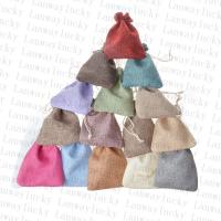 Hør Snor taske, Bærbare & Bæredygtig, blandede farver, 100x140mm, 50/Lot, Solgt af Lot
