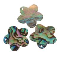 Pingentes naturais da concha de abalone, Concha alabone, Flor, joias de moda & DIY, 24x24x1mm, Buraco:Aprox 1.5mm, 10PCs/Lot, vendido por Lot