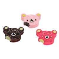 Fashion Resin Cabochons, Bear, more colors for choice, 19x13.50x6.50mm, Approx 100PCs/Bag, Sold By Bag
