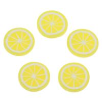 Essen Harz Cabochon, Zitrone, Modeschmuck & DIY, gelb, 19x2mm, ca. 100PCs/Tasche, verkauft von Tasche
