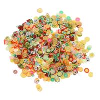 Alimentation Résine Cabochon, fruitcéréale, bijoux de mode & DIY, couleurs mélangées, 6x6.5x0.7mm-4.5x0.7mm, Environ 1000PC/sac, Vendu par sac