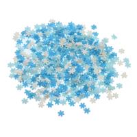 Fashion Resin Cabochons, Snowflake, mixed colors, 5.5x1mm, Approx 1000PCs/Bag, Sold By Bag
