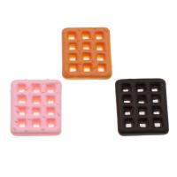 Food Resin Cabochon, Biscuit, more colors for choice, 22x26x4mm, Approx 100PCs/Bag, Sold By Bag