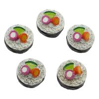 Food Resin Cabochon, sushi, fashion jewelry & DIY, 22x14mm, Approx 100PCs/Bag, Sold By Bag