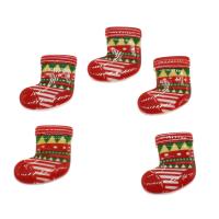 Pryskyřice Cabochon, Christmas Sock, módní šperky & DIY, červený, 18x19x3.50mm, Cca 100PC/Bag, Prodáno By Bag