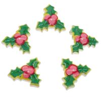 Harz Cabochon, Weihnachts-Design & Modeschmuck & DIY, grün, 20x18x4mm, ca. 100PCs/Tasche, verkauft von Tasche