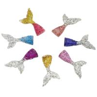 Fashion Resin Cabochons, Mermaid tail, more colors for choice, 25x41x7mm, Approx 100PCs/Bag, Sold By Bag