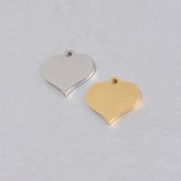 Stainless Steel Heart Pendants polished Approx 1.4mm Sold By Bag