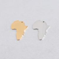 Stainless Steel Pendants, Map, polished, more colors for choice, 21x26mm, Hole:Approx 1.5mm, 20PCs/Bag, Sold By Bag