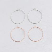Stainless Steel Hoop Earring Component, fashion jewelry & DIY, more colors for choice, 0.7x30mm, 100PCs/Bag, Sold By Bag