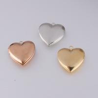 Stainless Steel Locket Pendant Heart polished Approx 2mm Sold By Bag