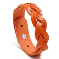 PU Leather Cord Bracelets with Zinc Alloy plated Adjustable & for woman nickel lead & cadmium free Sold By Strand