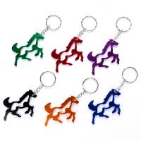Aluminum Alloy Key Clasp, Horse, plated, fashion jewelry & for woman, Random Color, 8mm, 6PCs/Bag, Sold By Bag