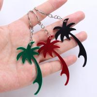 Aluminum Alloy Key Clasp, Palm Tree, plated, fashion jewelry & for woman, Random Color, 6PCs/Bag, Sold By Bag