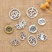 Tibetan Style Pendants, plated, DIY & mixed, silver color, nickel, lead & cadmium free, 10PCs/Bag, Sold By Bag