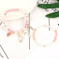 Crystal Bracelets with Zinc Alloy plated & for woman & enamel & with rhinestone Sold Per 7.5 Inch Strand