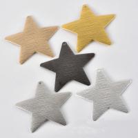 Brass Jewelry Pendants Star plated brushed Random Color nickel lead & cadmium free 38mm Approx 1.5mm Sold By Bag