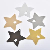 Brass Jewelry Pendants, Star, plated, Random Color, nickel, lead & cadmium free, 38mm, Hole:Approx 1mm, 100PCs/Bag, Sold By Bag
