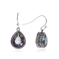 Zinc Alloy Drop Earrings with Crystal plated fashion jewelry & for woman multi-colored nickel lead & cadmium free Sold By Pair