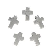 Stainless Steel Cross Pendants 304 Stainless Steel original color Approx 1.8mm Sold By Bag