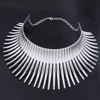 Kragen Halskette, Zinklegierung, plattiert, für Frau, keine, frei von Nickel, Blei & Kadmium, 125mm, verkauft von Strang
