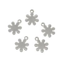Stainless Steel Flower Pendant 304 Stainless Steel original color Approx 1.4mm Sold By Bag