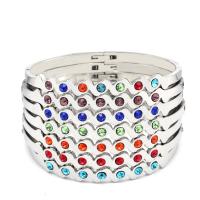 Stainless Steel Bangle 316 Stainless Steel Unisex & with rhinestone Inner Approx 65mm Sold By PC